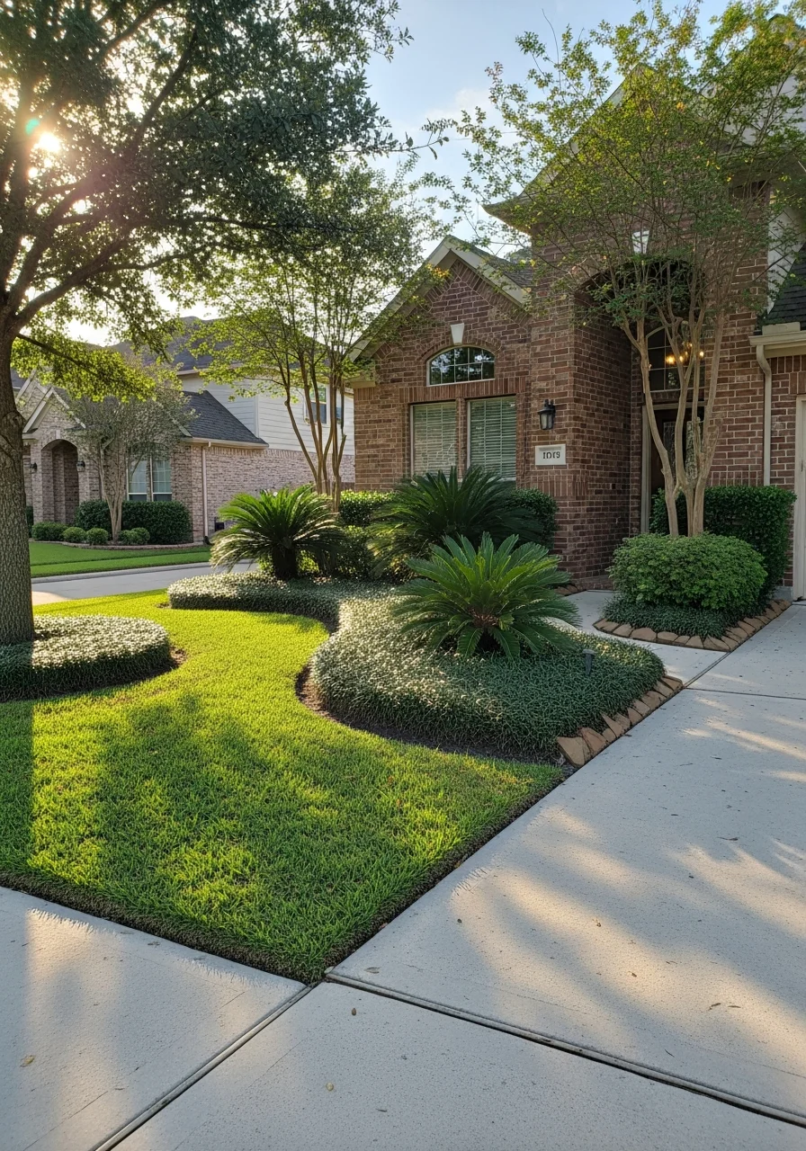 Baytown home exterior showing well-maintained property with clear entrance and driveway.